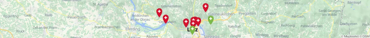 Kartenansicht für Apotheken-Notdienste in der Nähe von Eidenberg (Urfahr-Umgebung, Oberösterreich)
